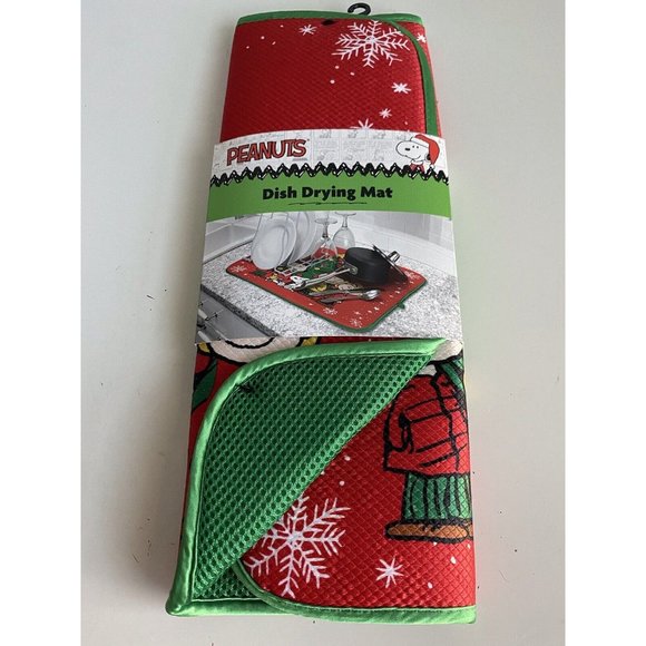 Peanuts Kitchen Peanuts Snoopy Christmas Tree Dish Drying Mat